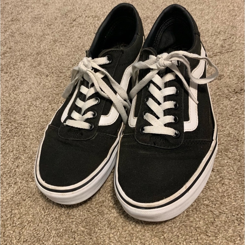Vans Old Skool Shoe Black/White - Size 8 - Picture 6 of 7